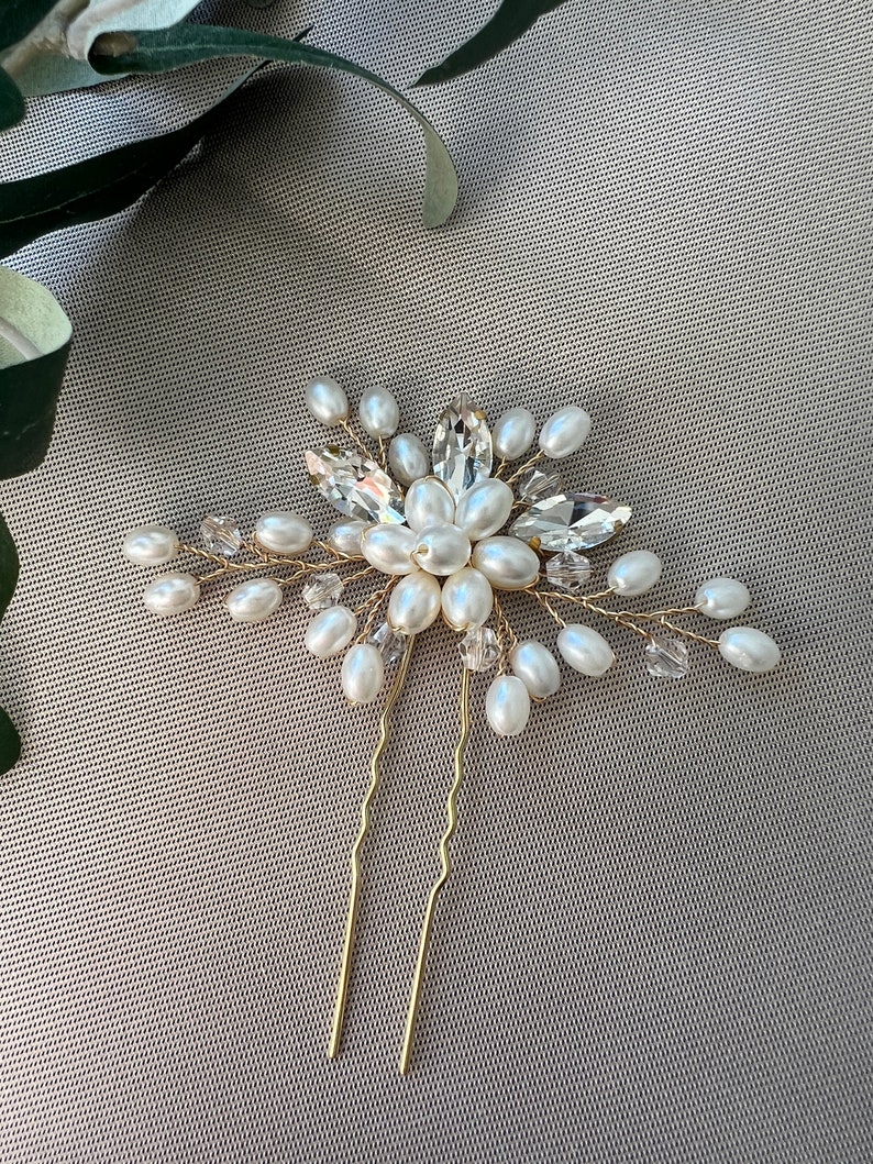 Bridal hair accessories hair comb hair clip bridal jewelry wedding jewelry bridal hairstyle bridesmaid jeweler wire wedding image 6