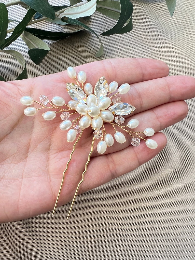 Bridal hair accessories hair comb hair clip bridal jewelry wedding jewelry bridal hairstyle bridesmaid jeweler wire wedding Gold