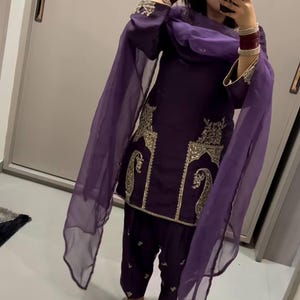 Pakistani Designer Georgette fully embroidered Sequence Work Readymade Sharara Palazzo Stitched Wedding Wear Suits