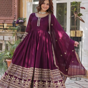 Pakistani Designer Georgette fully embroidered Sequence Work Readymade Sharara Palazzo Stitched Wedding Wear Suits