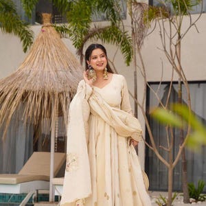 Pakistani Designer Georgette fully embroidered Sequence Work Readymade Sharara Palazzo Stitched Wedding Wear Suits