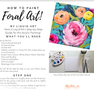 Floral Art Step By Step Acrylic Painting Tutorial