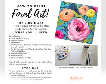 Floral Art Step By Step Acrylic Painting Tutorial