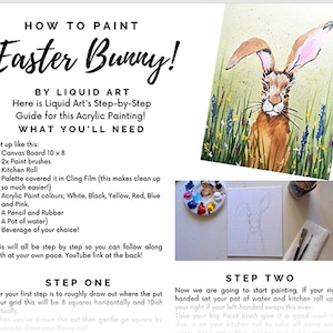 Easter Bunny Step By Step Acrylic Painting Tutorial