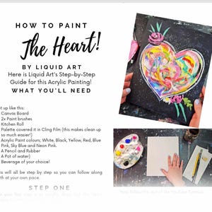 The Heart! Step By Step Acrylic Painting Tutorial