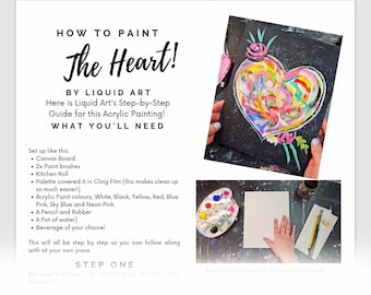 The Heart! Step By Step Acrylic Painting Tutorial