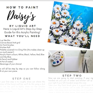Daisy's Step By Step Acrylic Painting Tutorial image 1