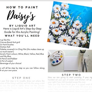 Daisy's Step By Step Acrylic Painting Tutorial image 1