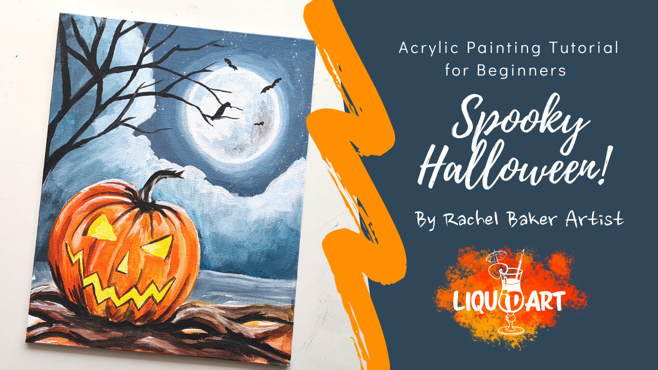 Spooky Halloween Step by Step Acrylic Painting Tutorial - Etsy