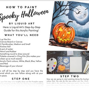 Spooky Halloween Step By Step Acrylic Painting Tutorial