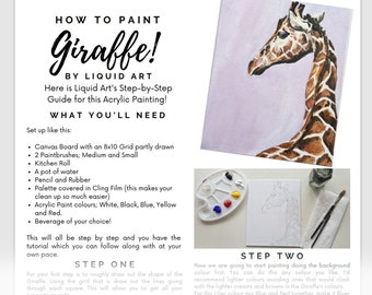 Giraffe Step By Step Acrylic Painting Tutorial