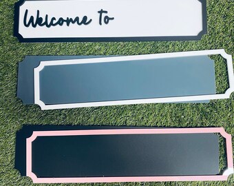 Acrylic Street Sign Blank, Create your own signs, signs for weddings and gifts.