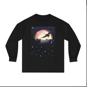 Eagle in the moonlight long sleeve shirt