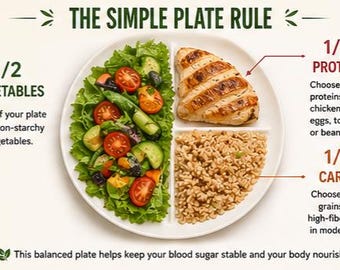 30 Day Diabetic Meal Plan PDF | Blood Sugar Friendly Diet Plan | Easy Low Sugar Meals | Weekly Grocery Lists | Printable Nutrition Guide