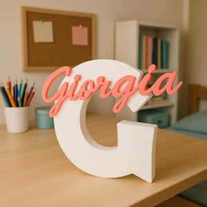 Decorazione personalizzata con nome “Giorgia” – Lettera G