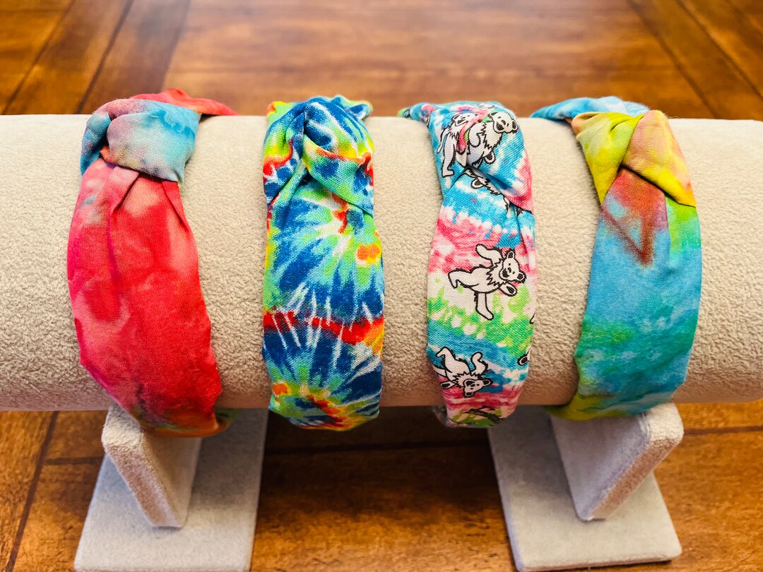 Knotted Headbands Tie Dye Headbands Tie Dye Grateful Dead Etsy