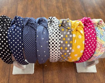 Knotted Headbands, Polka Dot Headbands, Striped Headbands, Women's Accessories