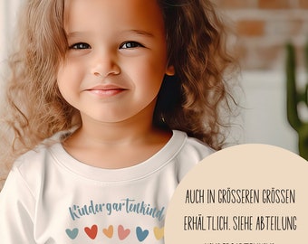 T-Shirt für Kitakind Kindergartenkind Erster Kindergartentag Geschenk Shirt Herzdesign  Kindergartenkind Outfit Kindergartenshirt 2024