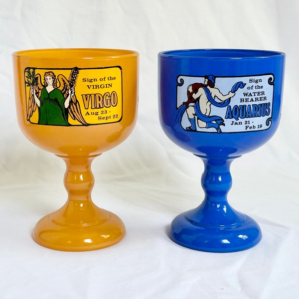 Virgo Wine Glass Etsy