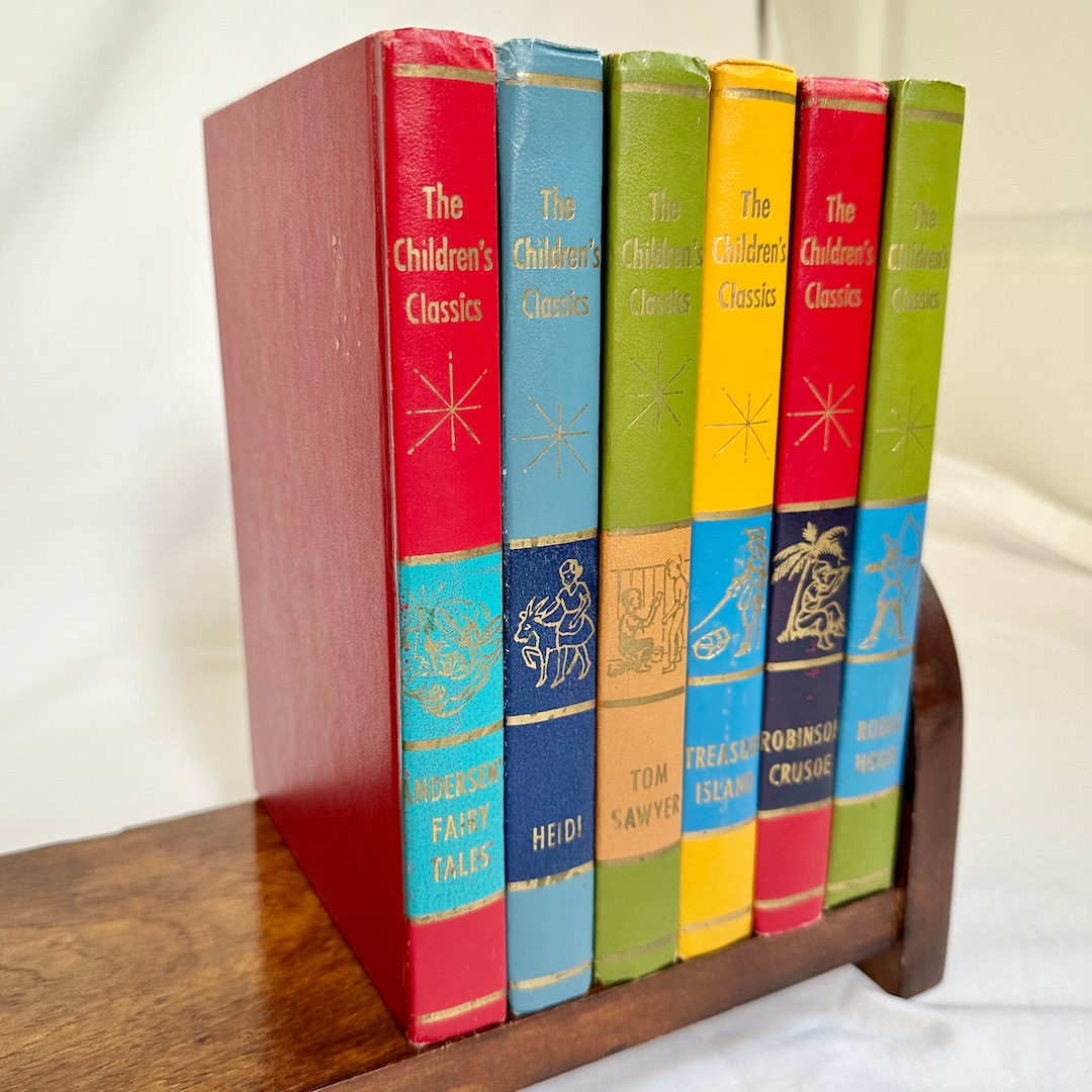 The Childrens Classics Books Set of 6 Heidi Tom Sawyer Etsy