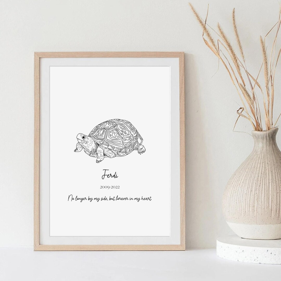 Custom Turtle Loss Poster Turtle Memorial Etsy