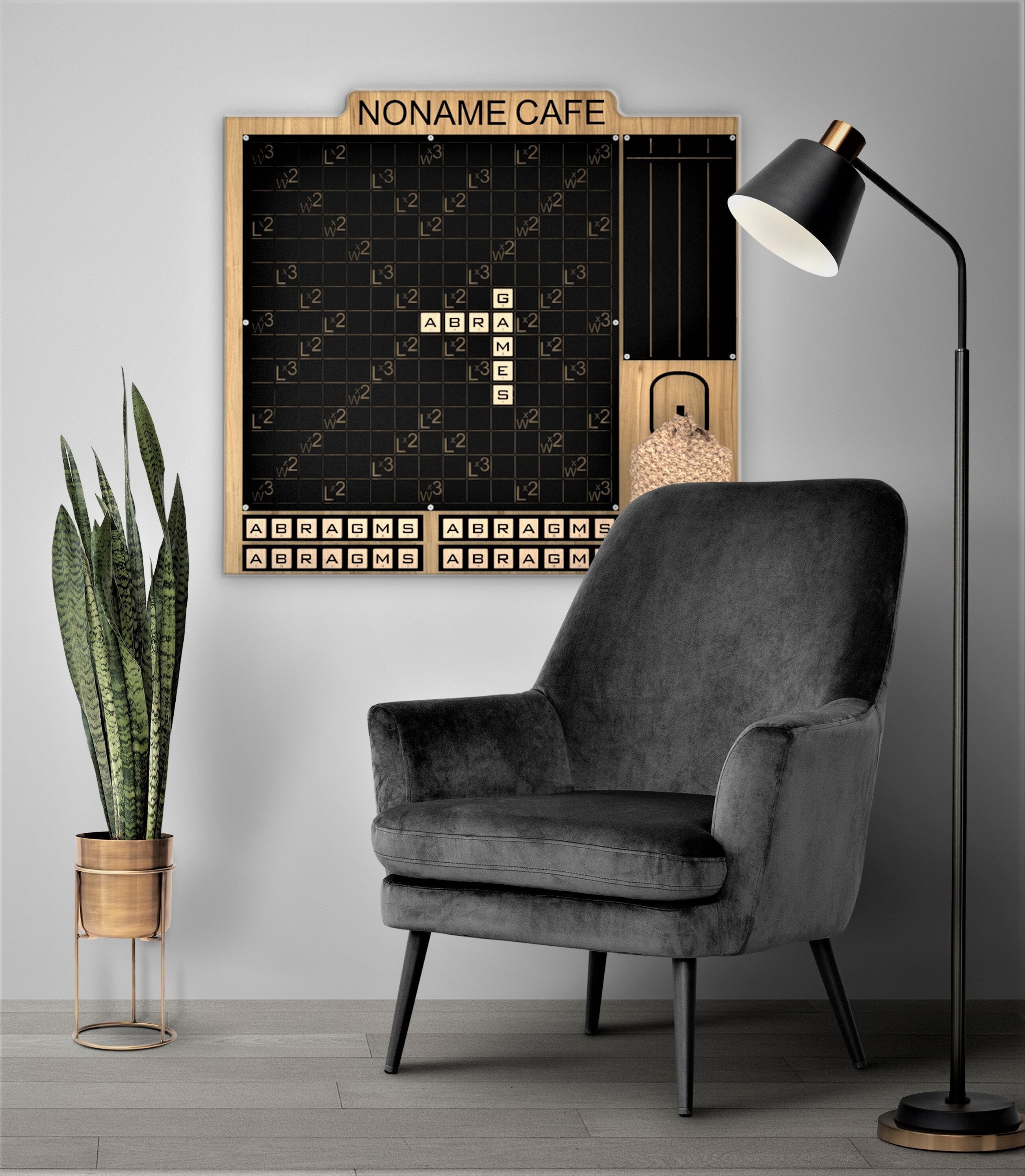 Custom Metal Wall Scrabble Board Personalization Wall Decor Etsy