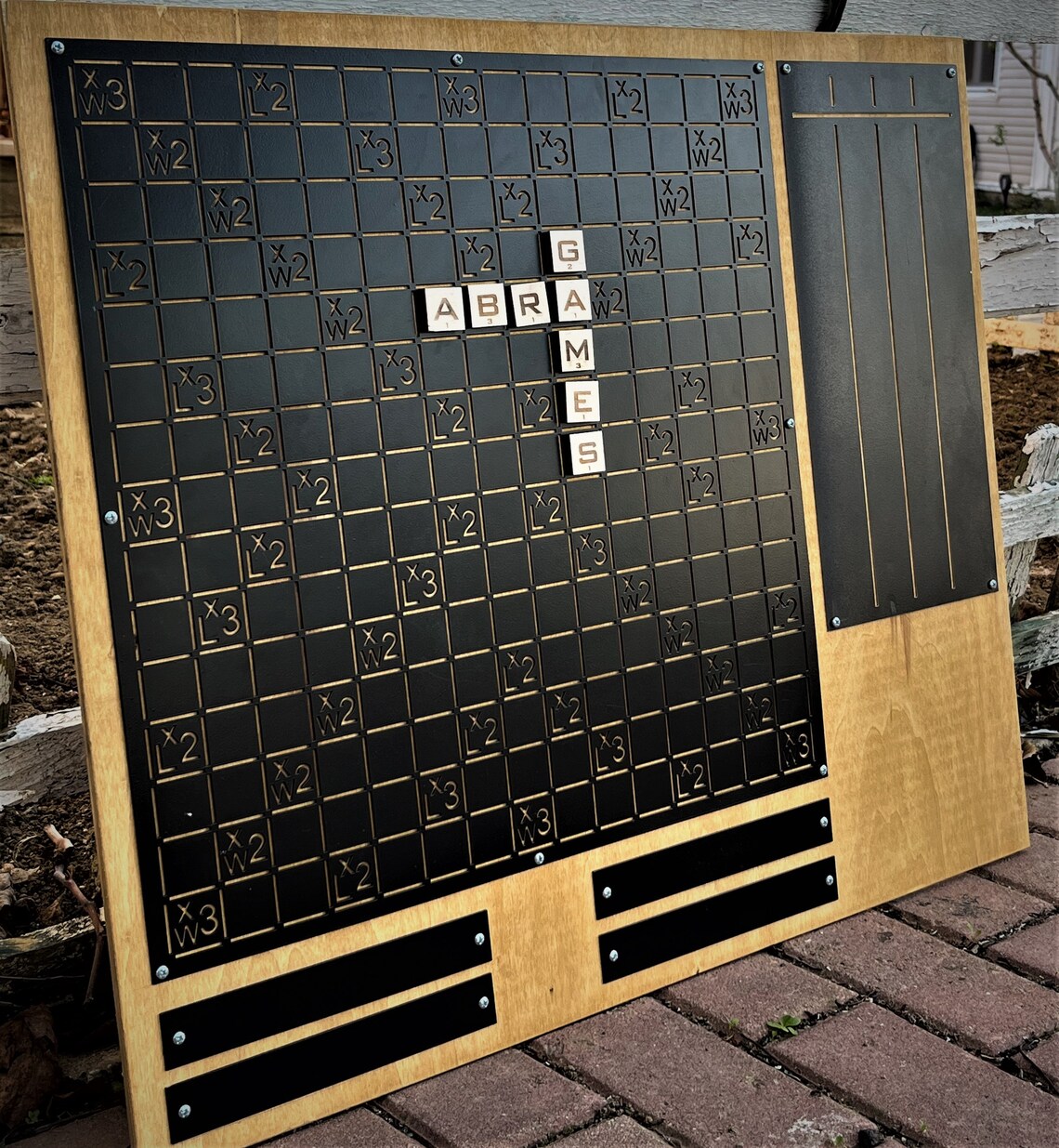 Custom Metal Wall Scrabble Board Personalization Wall Decor Etsy
