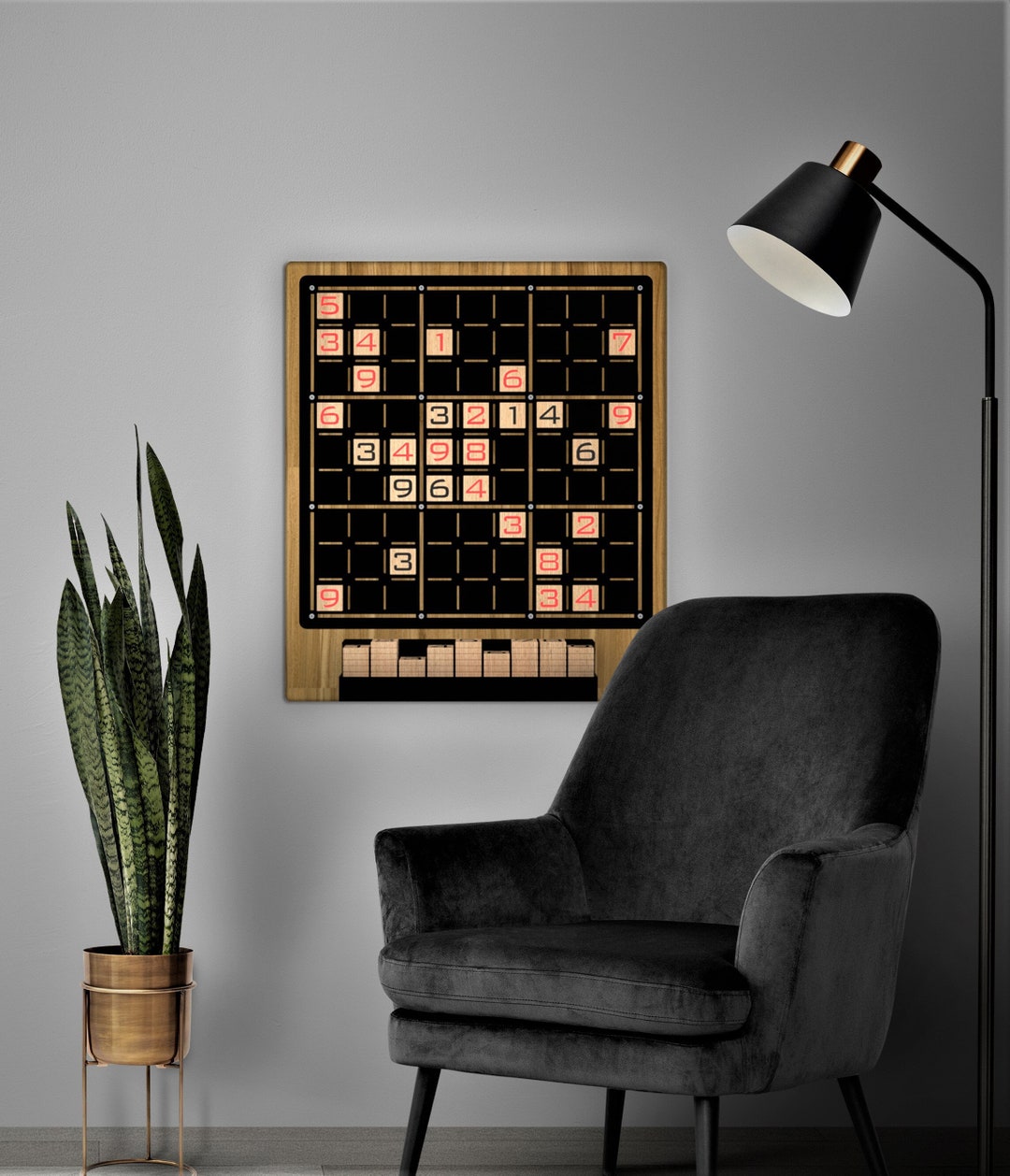 Sudoku Wall Games Sudoku Game Board Woodmetal Wall Decor, Office Wall