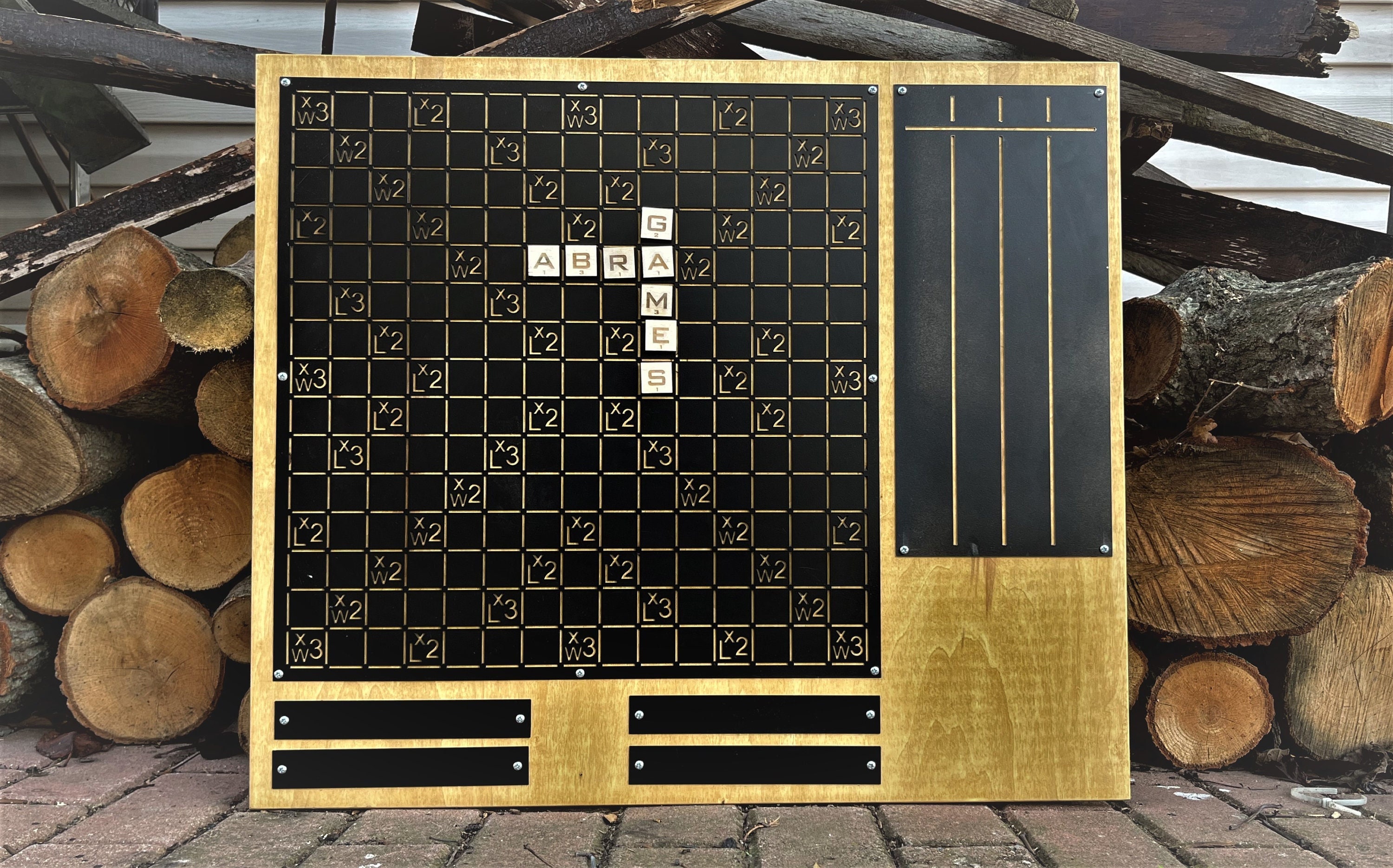 Custom Metal Wall Scrabble Board Personalization Wall Decor Etsy