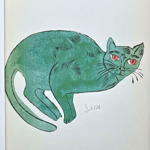 ANDY WARHOL (After) - "Cat Sam" - signed, certificate, limited edition 96/100, 38 x 56 cm, edition Leo Castelli #warhol #popart #artprint