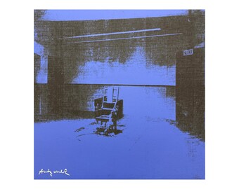 ANDY WARHOL - Little Electric Chair IX - signed, numbered edition x/2400, 60 x 60 cm, edition cmoa #warhol #artwall #popart #artgift #print