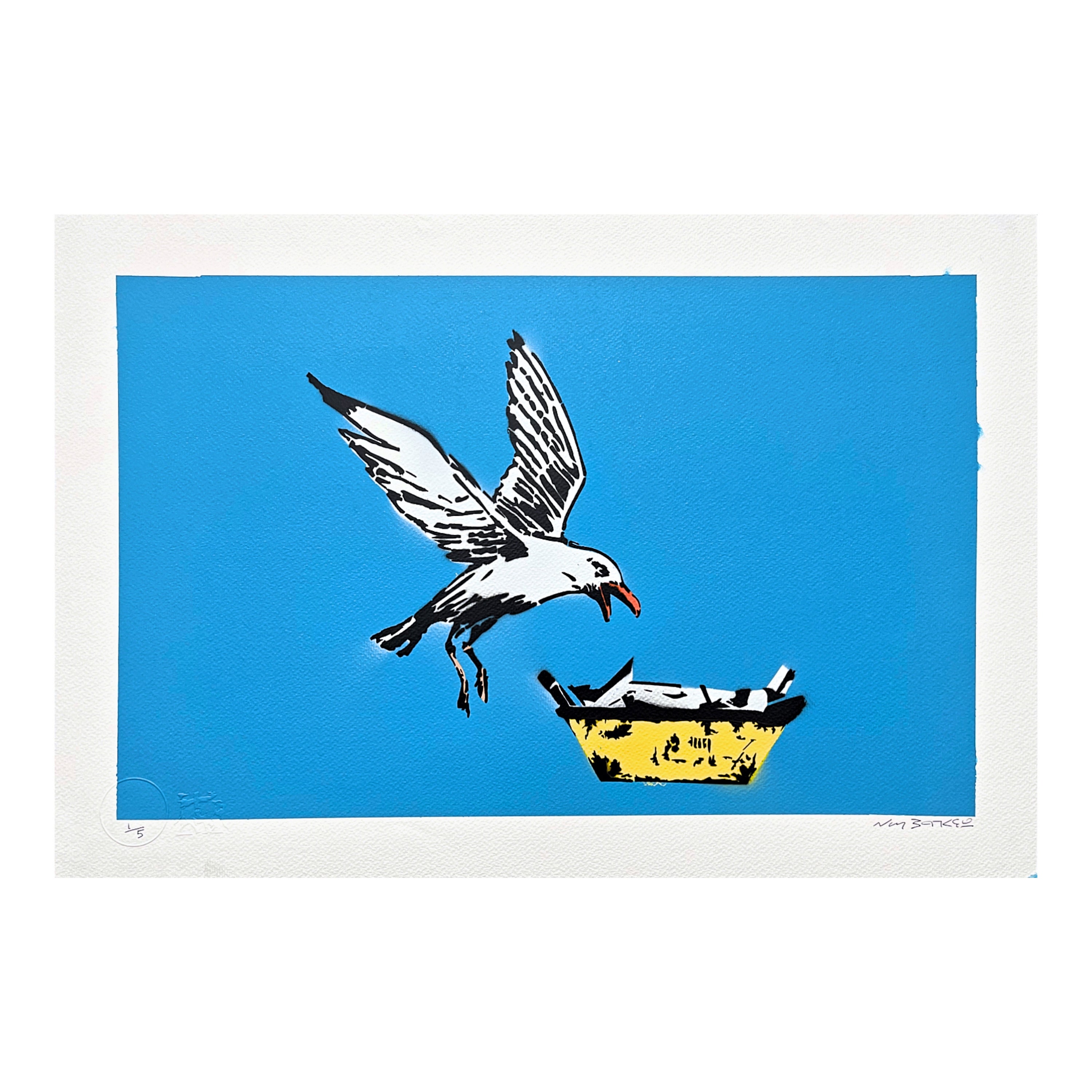 BANKSY/NOT BANKSY - Swooping Seagull - Original Spray Paint