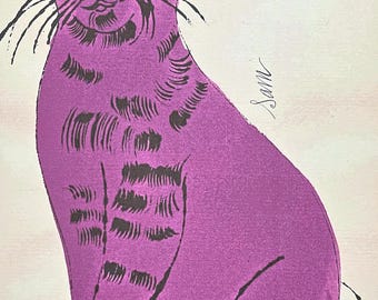 ANDY WARHOL - Cat Sam - Signed, Numbered Edition 99/100, 38