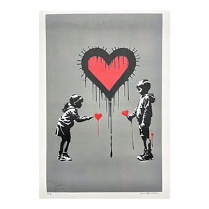 BANKSY/NOT BANKSY - Express your love -  Original spray paint, certificate (coa), signed, limited edition 2/5 #banksy #notbanksy #streetart