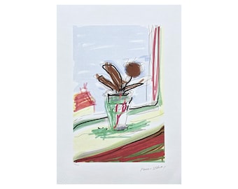DAVID HOCKNEY - My bedroom window - signed, numbered edition 36/500, certificate, 35x50 cm, #artwall #artgift