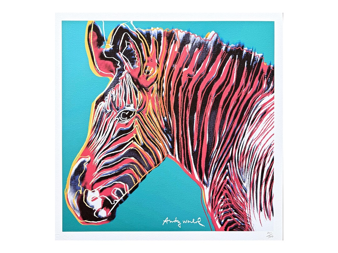 ANDY WARHOL - Grevy's Zebra - Signed, Numbered Edition X/500, 50 X