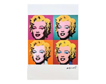 ANDY WARHOL - 4x Marilyn Monroe - signed, numbered edition 15/100, 38 x 56 cm, edition Leo Castelli #warhol #popart #artwall #artgift
