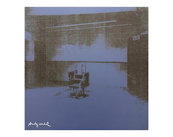 ANDY WARHOL - Little Electric Chair VII - signed, numbered edition x/2400, 60 x 60 cm, edition cmoa #warhol #artwall #popart #artgift #print