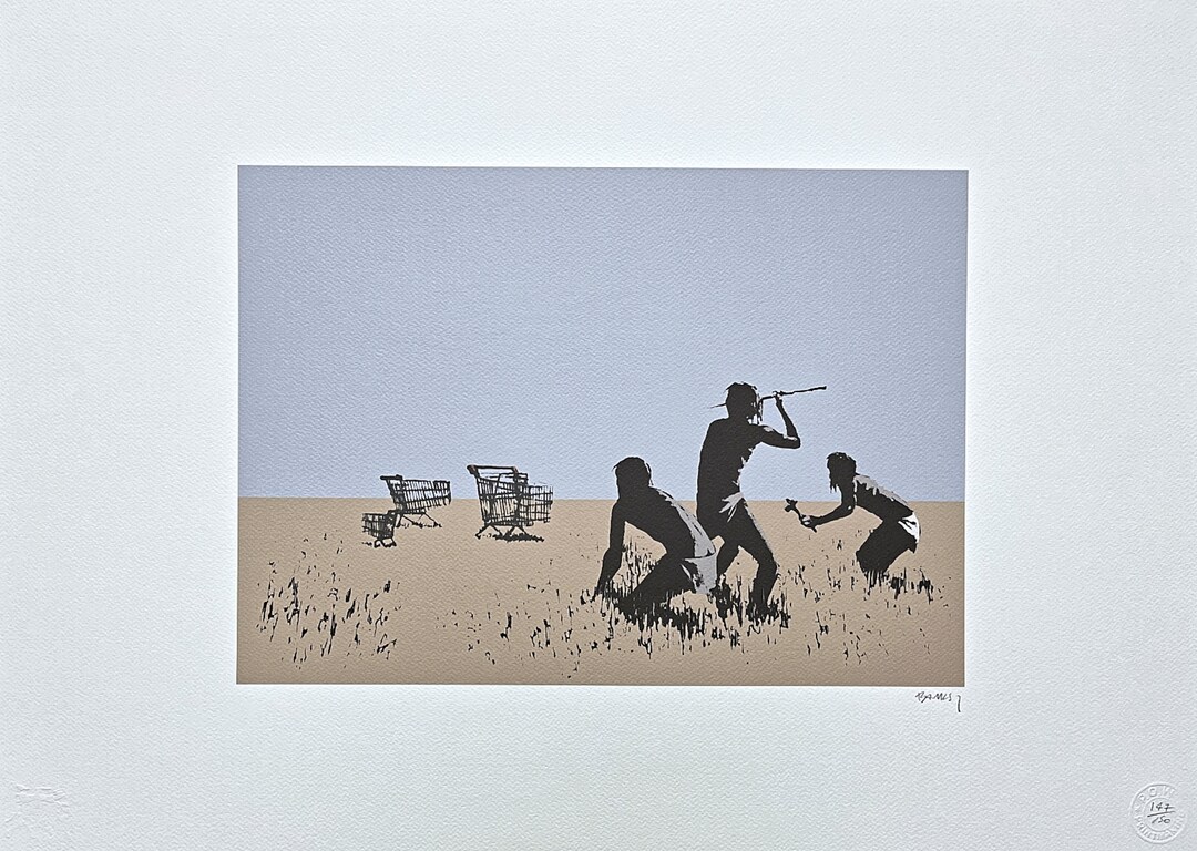 BANKSY trolley Hunters Signed Certificate coa Etsy