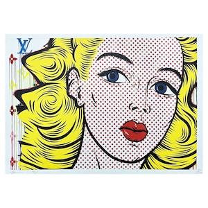 DEATH NYC - Garota pop art - assinada, certificado, numerada - edição limitada, datada, 45 x 32 cm, #deathnyc #arte #giclée #impressão #assinada