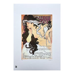 ALFONS MUCHA (after) - Salon des cent II - signed, limited edition 82/100, 50 x 70 cm, #mucha #artwall #artgift #artprint