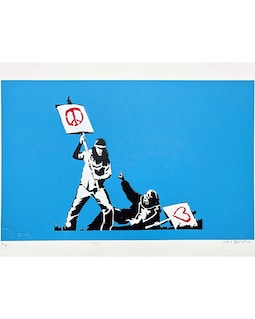 版画 NOT BANKSY / Riot Not BANKSY/NOT BANKSY - Peace Vs Love - Original Spray Paint