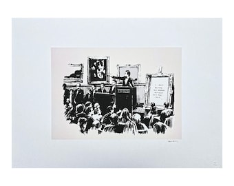 BANKSY - Morons - numbered edition 77/150, certificate, 70x50 cm #artprint #banksyart #artwall #artgift #streetart