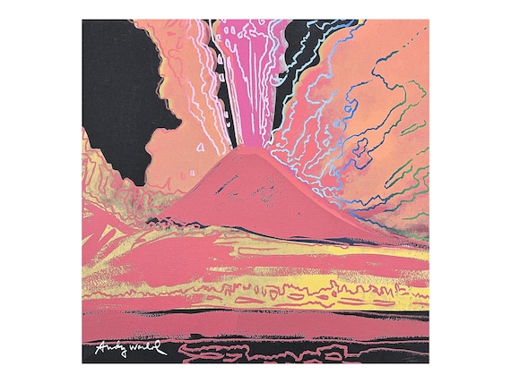 ANDY WARHOL - Vesuvius - Signed, Numbered Edition 137/2400, 60x60