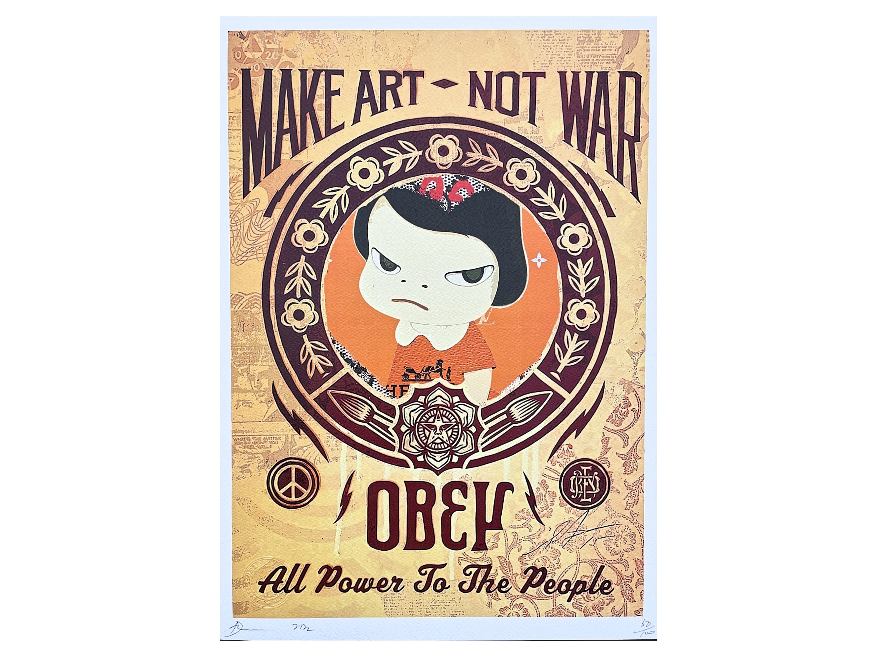 DEATH NYC - Make Art Not War - Signed, Certificate (coa), Numbered