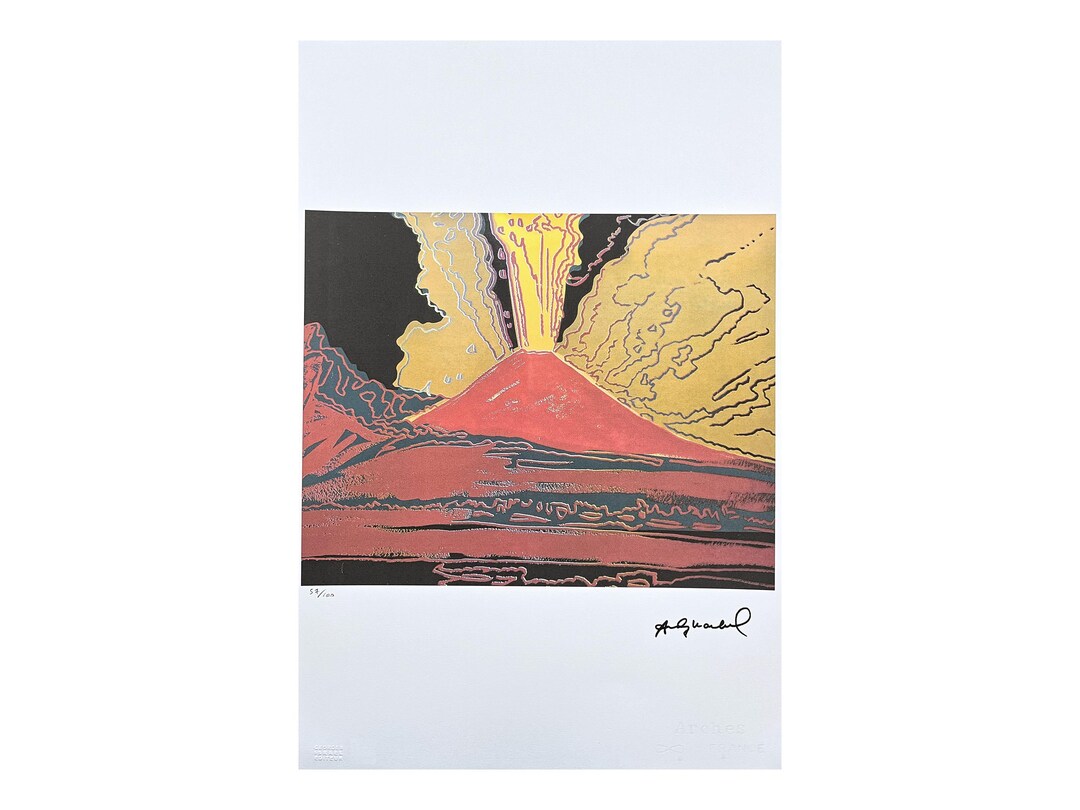 ANDY WARHOL - Vesuvius - Signed, Numbered Edition 57/100, 38 X 56