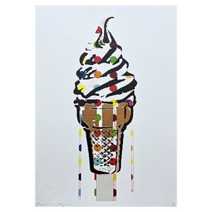 DEATH NYC - Sorvete - assinado, certificado, numerado - edição limitada, datado, 32 x 45 cm, #deathnyc #arte #giclée #assinado
