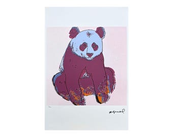 ANDY WARHOL - Panda géant - signé, édition numérotée x/100, 38 x 56 cm, édition Leo Castelli #warhol #popart #artgift #atwall