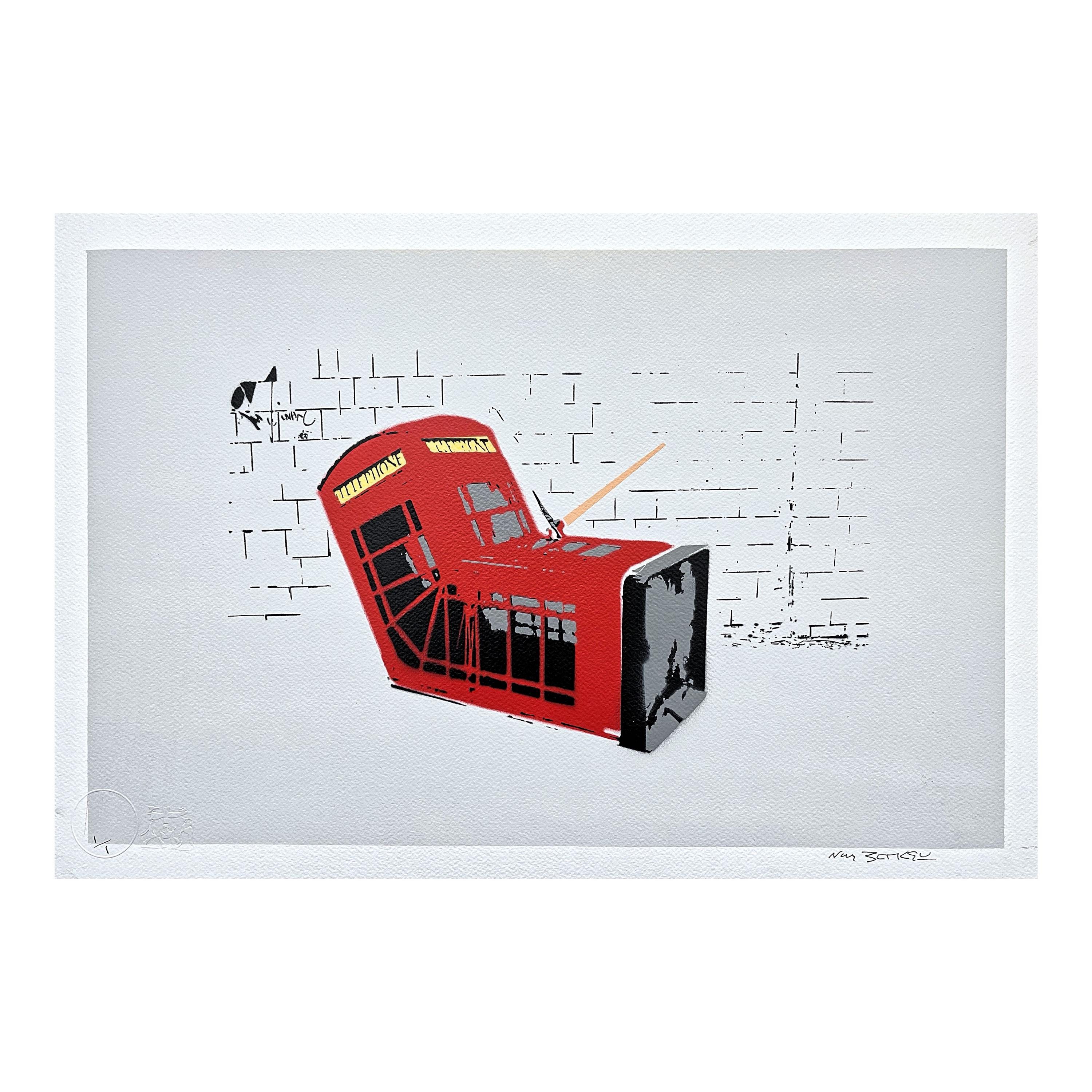 BANKSY/NOT BANKSY - Death of the Phone Box - Original Spray Paint