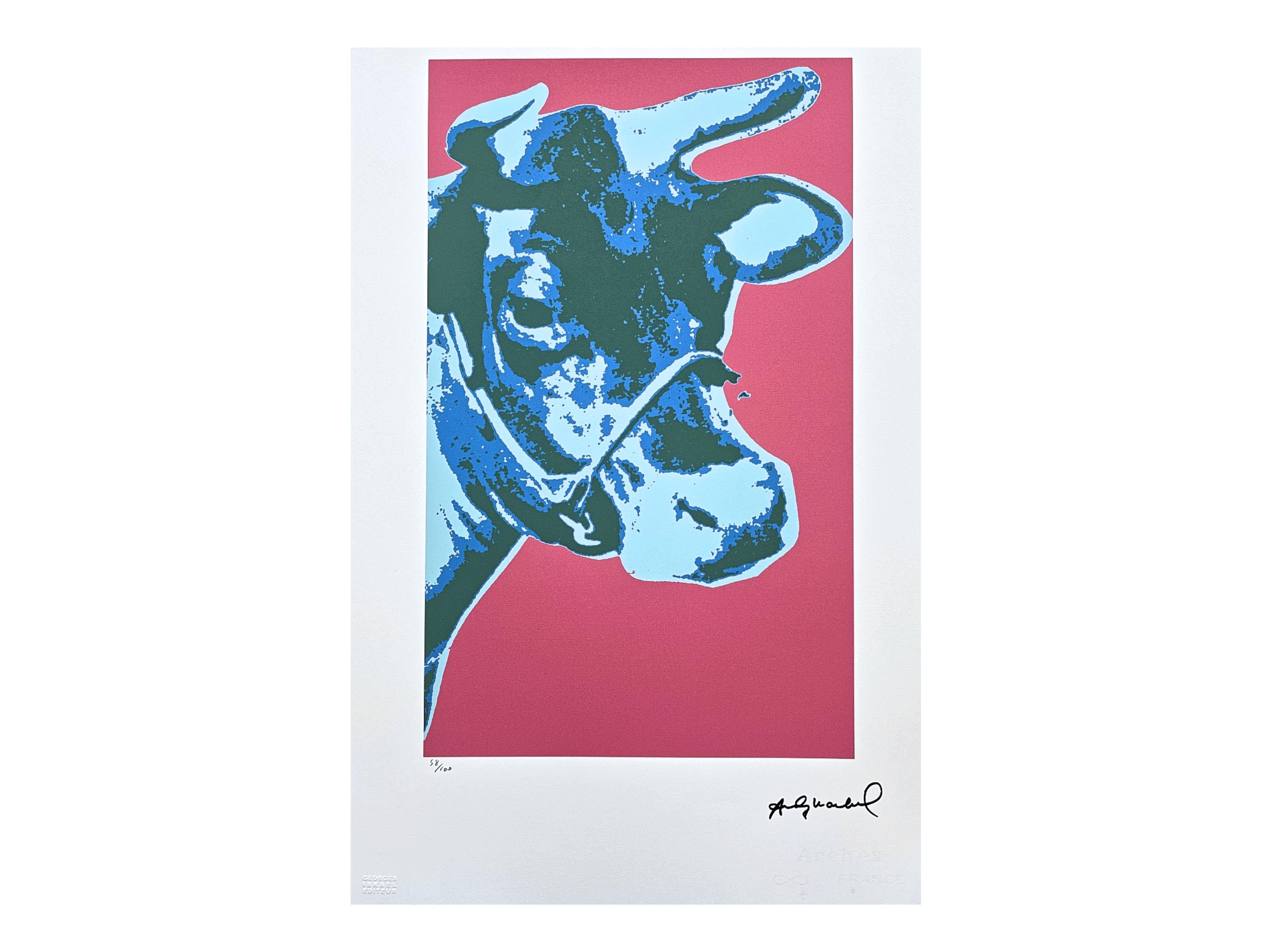 ANDY WARHOL - Vache - édition numérotée 60/100, signée et 38